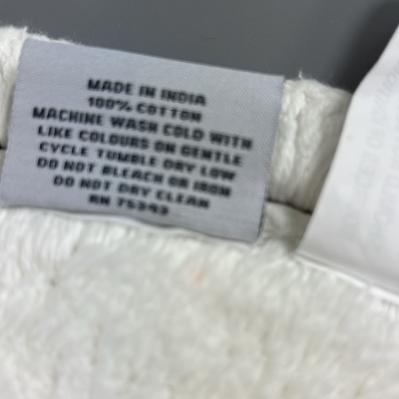 Shabby Chic Crochet Bath Mat Rug 100% Cotton White 26" Round Reversible NEW - Picture 5 of 8